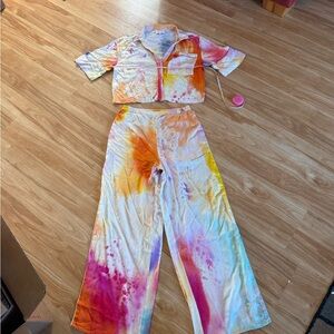 Gorgeous SANI Wide Leg Lounge Set - Sz S